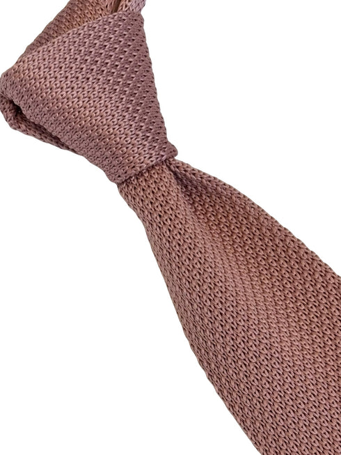 pale rose dusky pink knitted tie